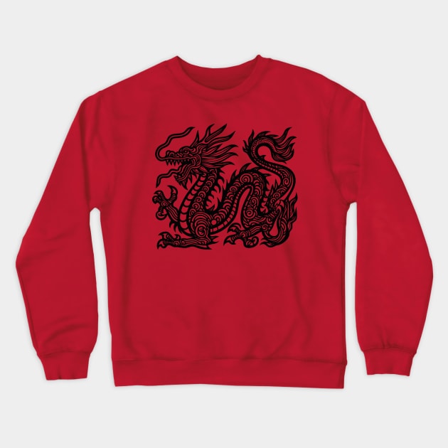 Chinese style Dragon Crewneck Sweatshirt by Sketchy